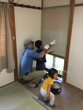 お父さんと一緒に左官やさん