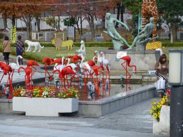 北斎さんと銀杏の木