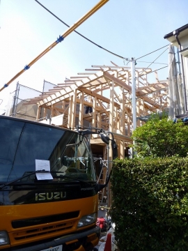 ぽかぽか陽気の上棟式