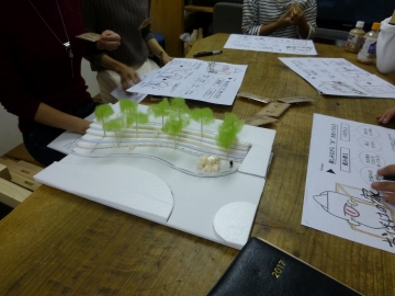 学生さんと「森林の市」プレゼン